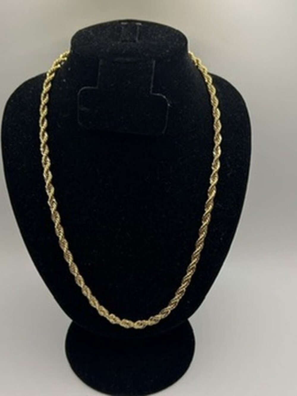 Mens 5mm Rope Chain Real Gold 24 Inch Plated Solid Hip Hop Layering Durable